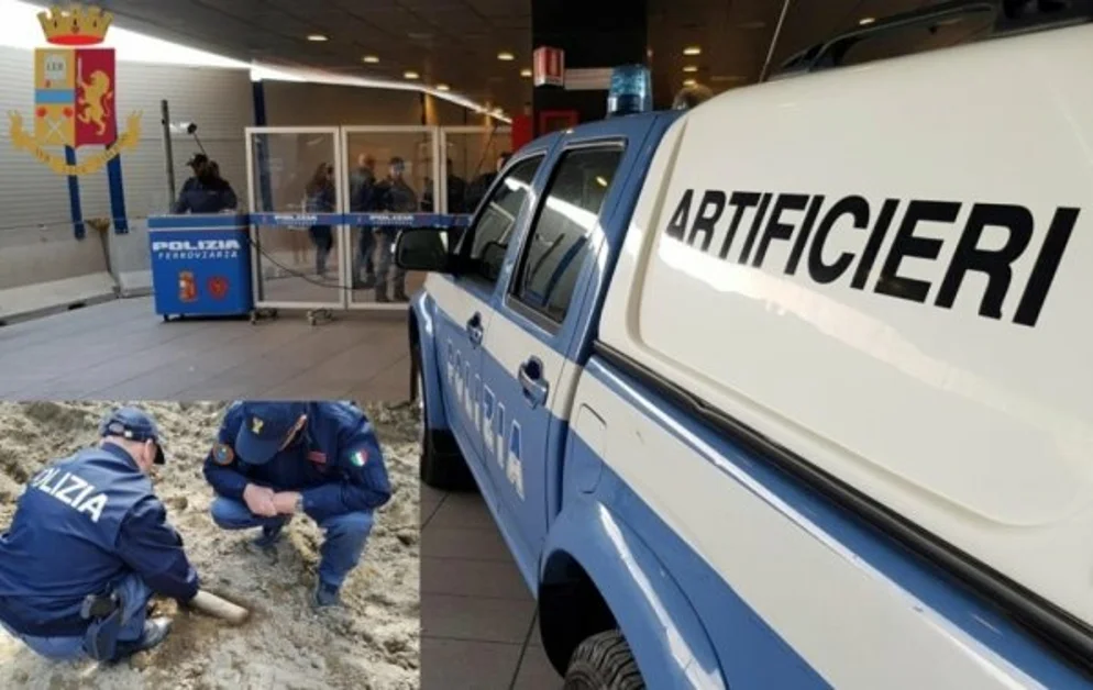 Napoli - Residuato bellico trovato durante lavori alla Stazione Centrale