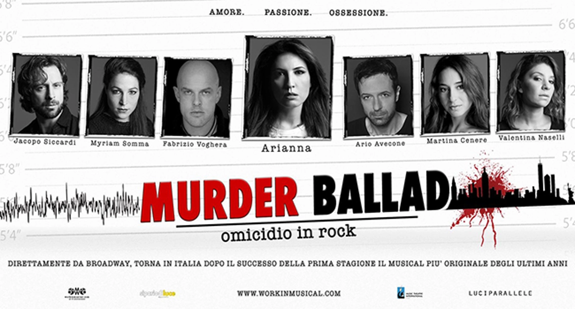 Il rock musical statunitense "Murder Ballad" torna in Italia. A Napoli dal 10 al 12 gennaio