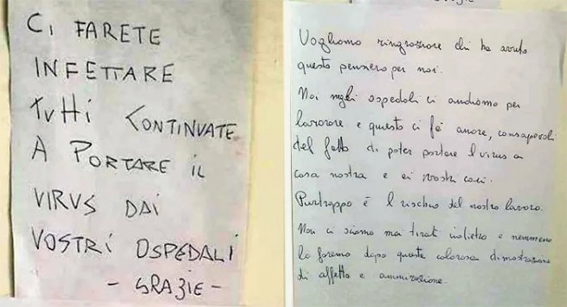Castellammare di Stabia - "Ci farete infettare tutti", il messaggio recapitato ad un infermiere