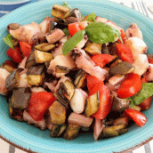 Insalata di polpo e melenzane