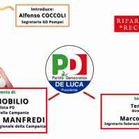 Pompei - Manifestazione dei Giovani Democratici a sostegno di Manfredi e Mobilio