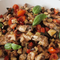 Petto di pollo alle melanzane