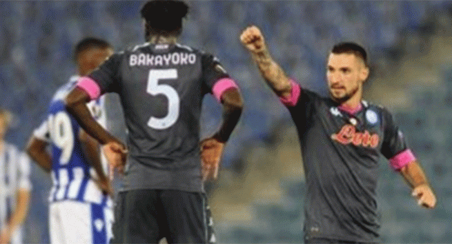 Europa League, il Napoli espugna il San Sebastian: sconfitto il Real Sociedad per 1 a  0