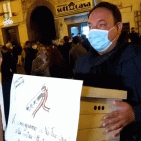 Torre Annunziata - Flash mob dei commercianti contro le misure anticovid del Governo