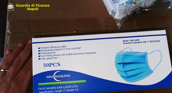 La Guardia di Finanza sequestra 12.550 mascherine, 60 termometri a saturimetri non a norma