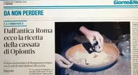 Torre Annunziata - "Cassata di Oplontis": un articolo su "Il Tirreno" di Livorno
