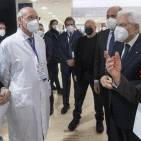 Il presidente della Repubblica Mattarella in visita alla Nuvola di Fuksas