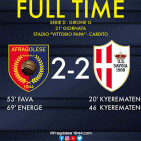 Il Savoia non sa più vincere, finisce in pareggio 2 a 2 il derby con l'Afragolese