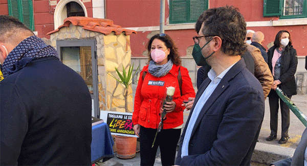 Torre Annunziata - Delitto Cerrato, delegazione di Europa Verde all'iniziativa in ricordo della vittima