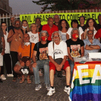 Torre Annunziata - Manifestazione di solidarietà del Gruppo "Quelli della Curva" nei confronti di Adil 