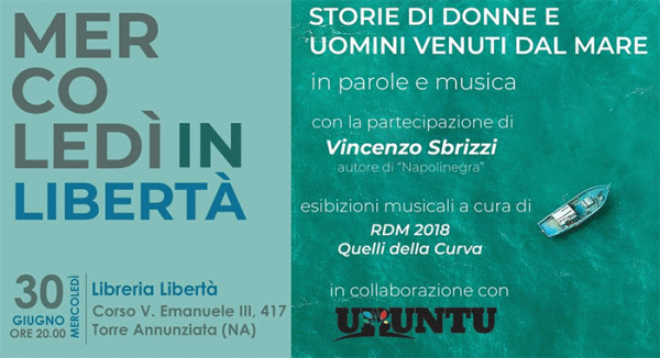 Torre Annunziata - Libreria Libertà: mercoledì serata di letture, momenti musicali e testimonianze