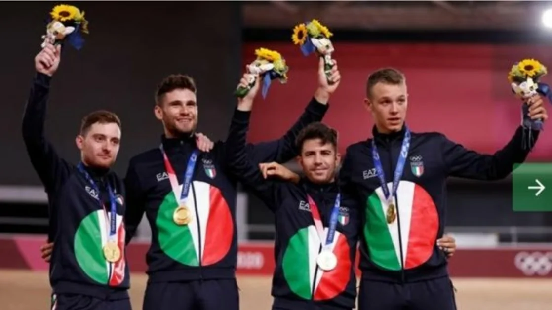 Sfida da brividi, Italia oro nell'inseguimento a squadre maschili di ciclismo su pista
