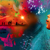 Amal, la marionetta gigante simbolo dei bambini rifugiati, arriva a Napoli