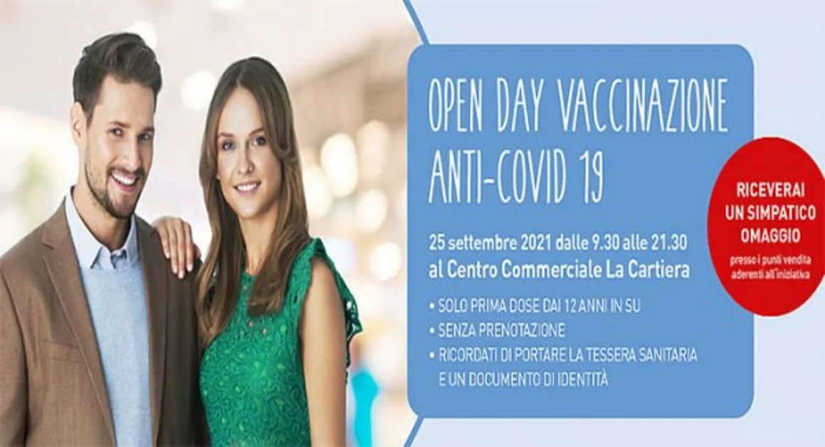 Pompei - Open Day vaccinale al centro commerciale La Cartiera