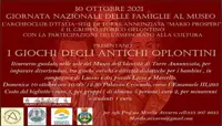 Torre Annunziata - "I giochi degli antichi oplontini": un evento per le famiglie domenica 10 ottobre