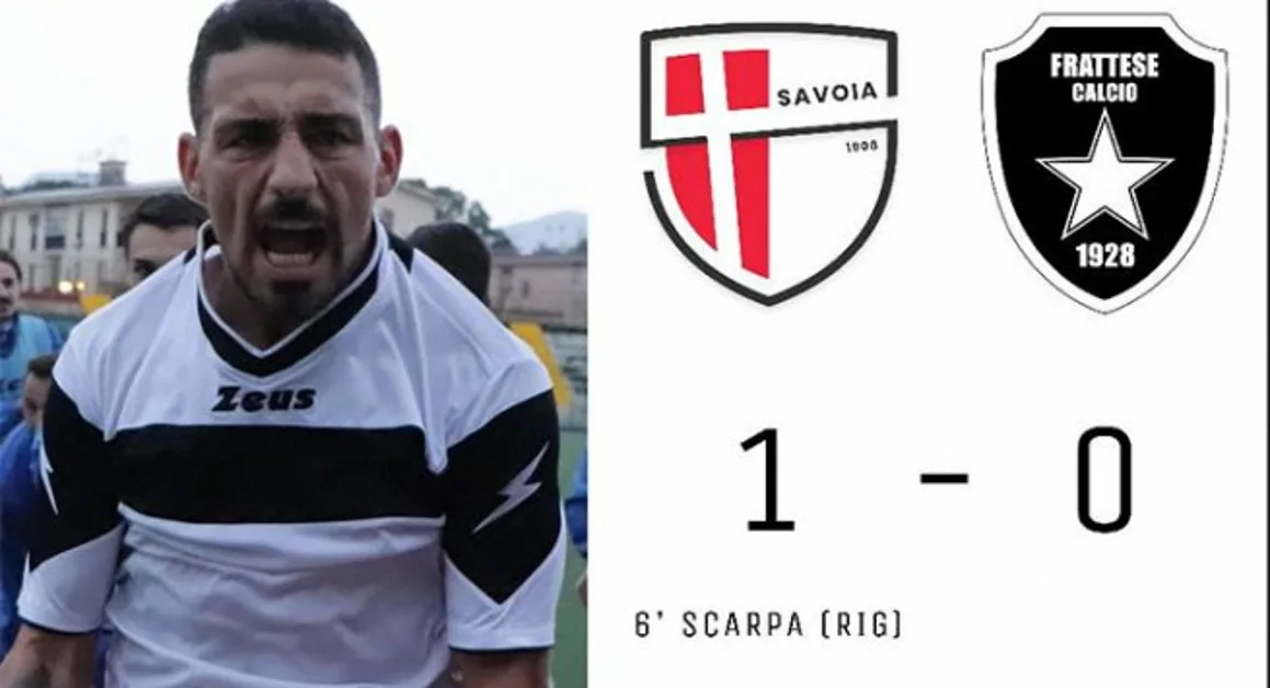 Torre Annunziata - Il Savoia in dieci vince al Giraud 1 a 0 contro la Frattese