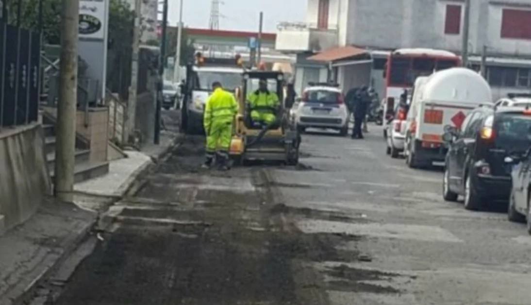Boscoreale - Via Settetermini, inizia la pavimentazione di tutta l'arteria