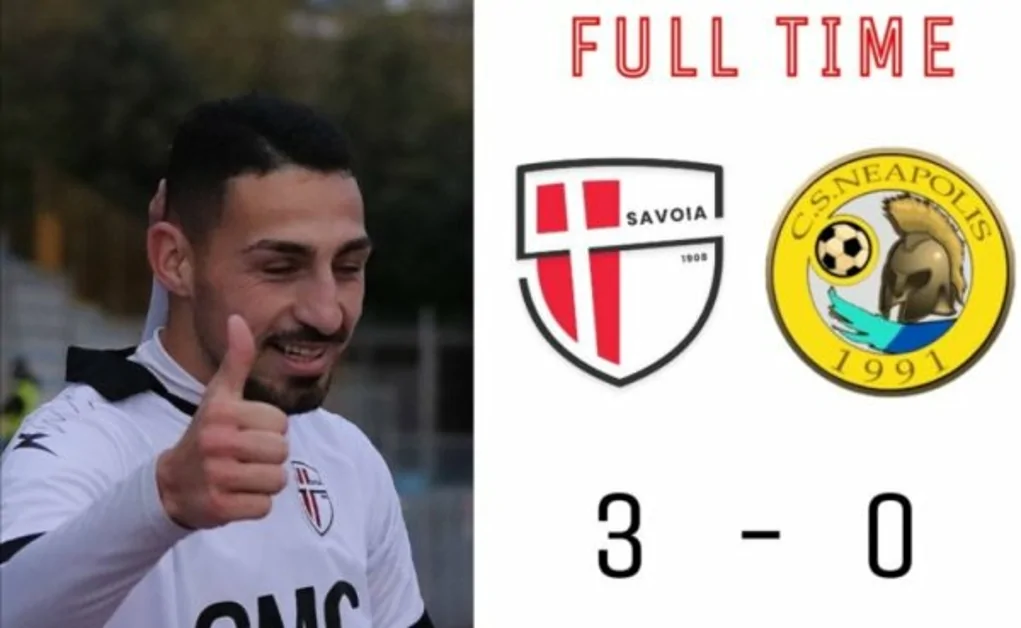 Eccellenza, recupero 10a giornata: Savoia-Neapolis 3-0