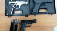 Napoli - Tre pistole trovate dalla Polizia a Secondigliano