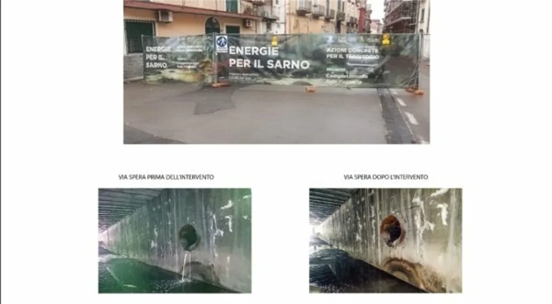 Fiume Sarno, chiuso un altro scarico a Nocera Inferiore