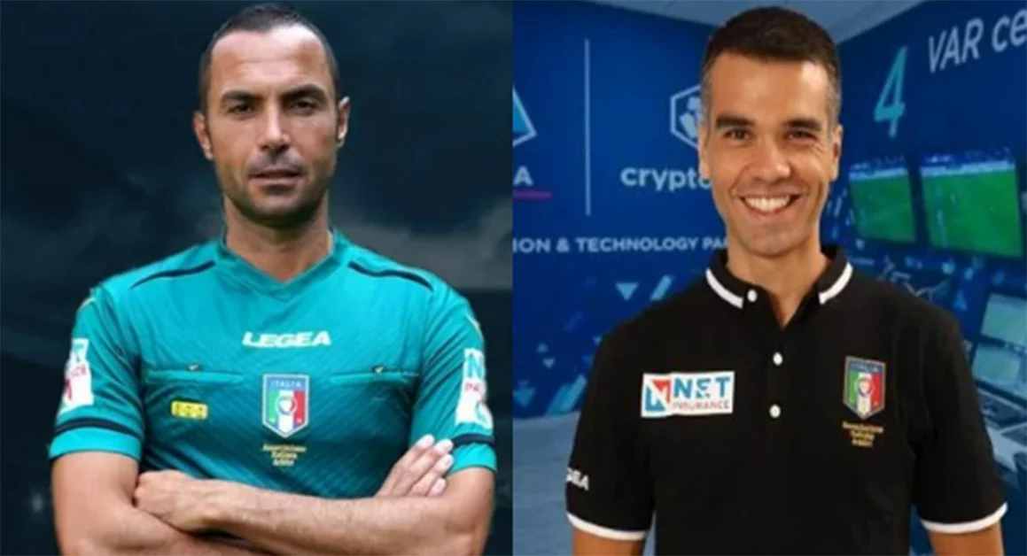 Marco Guida e Oreste Muto: squadra Var tutta torrese per Juventus-Sassuolo