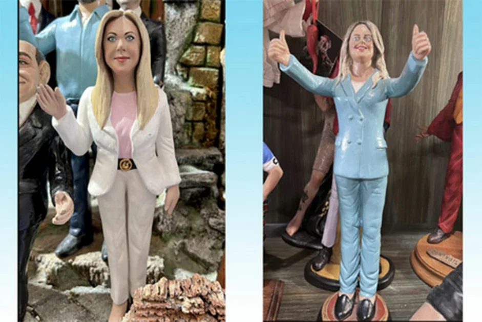 Le statuina della neopremier Giorgia Meloni nel presepe napoletano