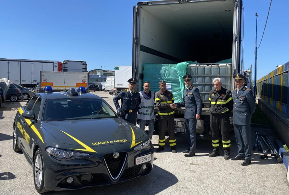 Gasolio sequestrato donato a Vigili del Fuoco, Ordine di Malta e Croce Rossa