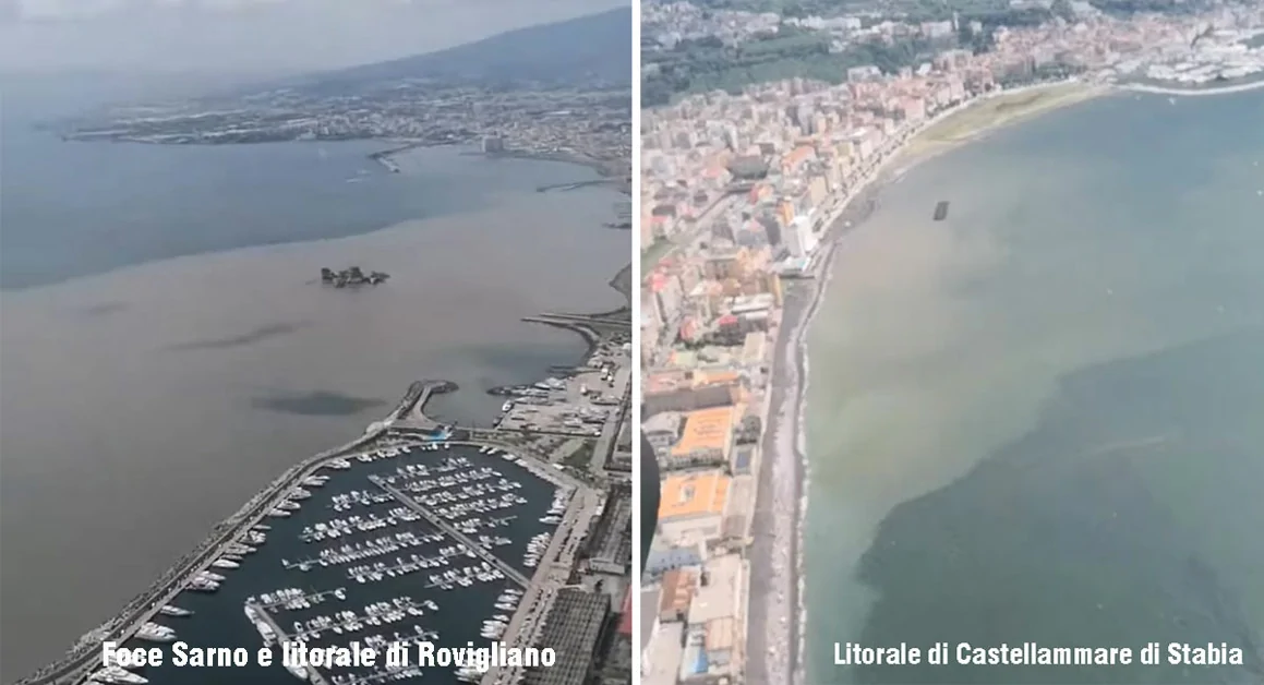 Chiazza marrone sul litorale torrese-stabiese: ecco il motivo. Il Video