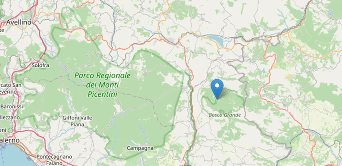 Scossa di terremoto in provincia di Salerno, magnitudo 3.6