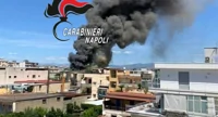 Fiamme nella tipografia "Russo Group" di Volla