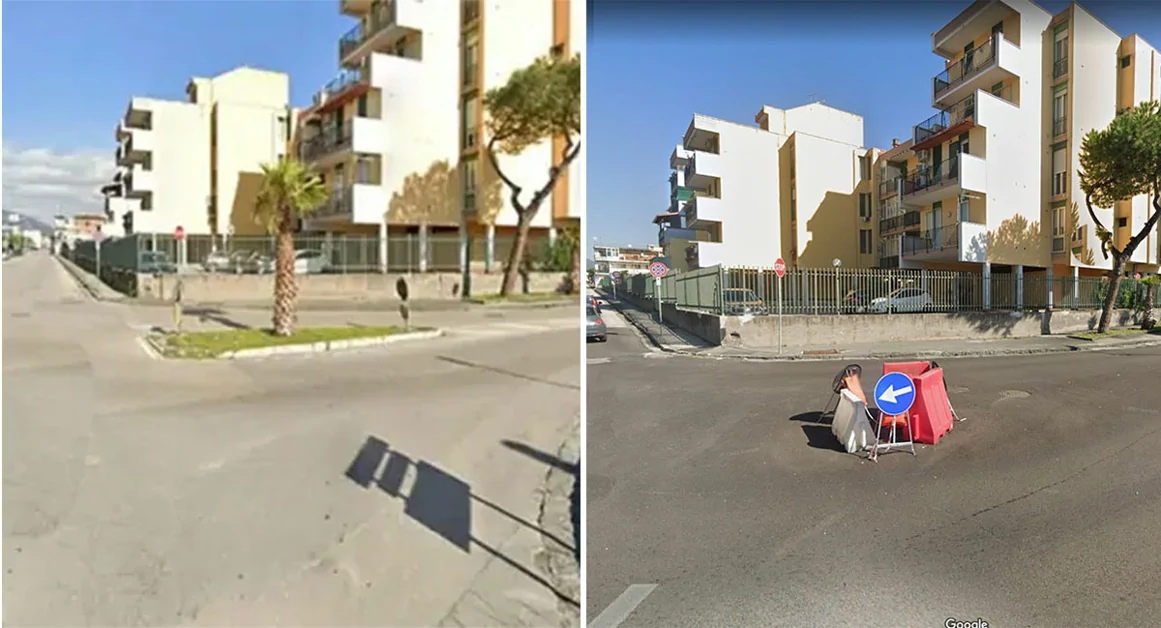 Torre Annunziata - Lavori Gori: scomparsa isola spartitraffico con palma