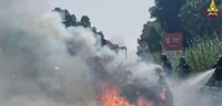 Auto in fiamme sulla Statale nel Casertano, conducente riesce a salvarsi