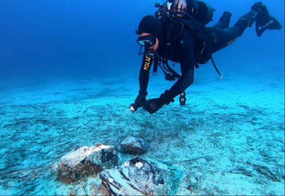 Reperti storici sui fondali del mare di Capri