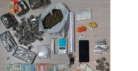Polizia sequestra 1,5 kg di droga, arrestato 25enne