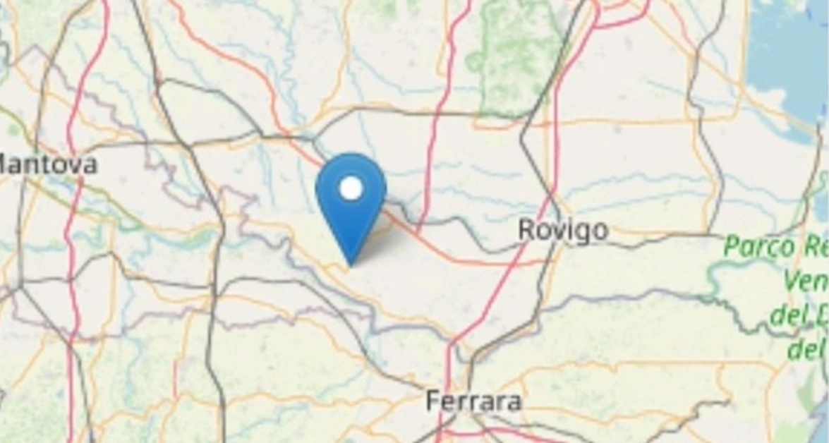 Scossa di terremoto in Veneto, epicentro nella provincia di Rovigo