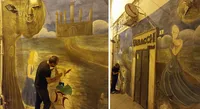 Torre Annunziata - Vico Gelsomino: un grande murales del mondo delle favole