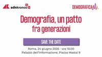 'Demografia, un patto fra generazioni', il 24 giugno l'evento Adnkronos Q&A