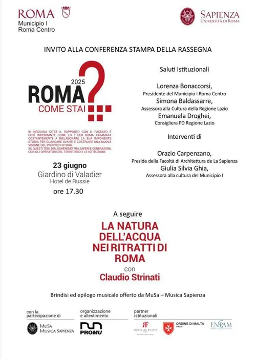 Torna 'Roma come stai?', la VII edizione forum tra acque, giardini e visioni urbane