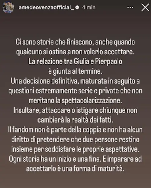 Giulia Salemi e Pierpaolo Pretelli si sono lasciati: «È finita per questioni molto serie e private»